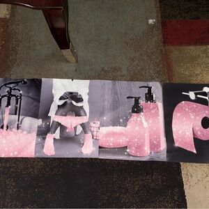 Pink Glitter Bathroom Accessory Set